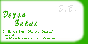 dezso beldi business card